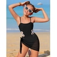 thumbnail image 3 of Aideaone Girls Swimsuit Quick Dry Cut Out One Piece Bathing Suit Adjustable Straps Swimwear with Cover Up Skirt Size 7-14, 3 of 7