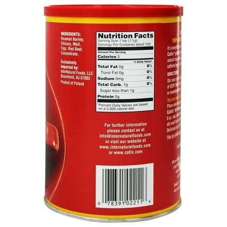 Cafix All Natural Instant Beverage Cafix 7.05 Ounce Tin