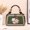 Dark Green, variant on Women's PU Peony Butterfly Embroidery Crossbody Purse, White
