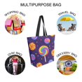 thumbnail image 7 of FORMRS Womens Canvas Tote Bag with Zipper Inner Pocket Shoulder Handbag, Candy Carnival, 7 of 7
