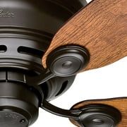 Hunter - Low Profile Indoor Low Profile Ceiling Fan, 42-inch, New Bronze, Traditional-style, 3-speed WhisperWind Motor, 51061, for living rooms, bedrooms, home offices, kitchens