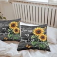 thumbnail image 5 of Sunflower Butterfly Outdoor Pillow Covers Pack of 2 You Are My Sun Shine Vintage Wood Board Waterproof Throw Pillow Covers Decorative Cushion Cases for Patio Garden Tent Balcony Couch 24x24 inch, 5 of 8