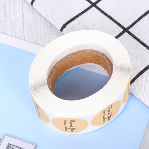 NUOLUX 500Ud Etiquetas De Papel Kraft Redondas Autoadhesivas Para Bolsas De Dulces Y Galletas Decorativas