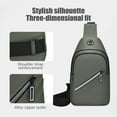 thumbnail image 6 of Crossbody Bag Men's Watertight Material Chest Bag Multifunctional Sports Outdoor Leisure Shoulder Backpack Messenger Bag for Travel Sport Running Hiking, 6 of 7