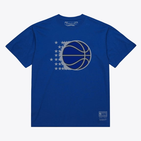 Unisex Mitchell & Ness Royal Orlando Magic Hardwood Classics Arch T-Shirt