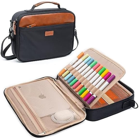 Bible Cover for Men-Bible Case for Women-Medium Bible Bags and Totes-Large Bible Carrying Case-Bible Carrier with Shoulder Strap,Detachable Pen Loops for Bible Accessories,Gift Men Women