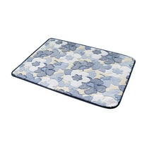 Bath Mat-Rubber Backing Non SlipThin Bathroom Rugs Fit Under Door- Quick Dry Absorbent Faux Suede Surface Grey Bathroom Floor Mats-Shower Rug for in Front of Bathtub Shower