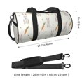 thumbnail image 2 of Fotbe Retro Rabbit Bolsa Deportiva de Lona Plegable con Estampado, Bolsa de Gimnasio con Bolsillo Seco/Húmedo, Bolsa de Viaje Ultraligera de Gran Capacidad, 2 of 6