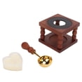 thumbnail image 4 of Wax Sealing Warmer, Beech Brass High Temperature Resistance Small Size Sealing Wax Furnace Tool  for Documents, 4 of 8