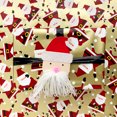 thumbnail image 3 of JAM Paper Industrial Bulk Wrapping Paper, 1/Pack, Dancing Santa Gold Gift Wrap, 416 Sq Ft (1/4 Ream), 3 of 3