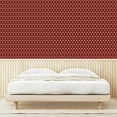 thumbnail image 3 of Ambesonne, Aztec Peel & Stick Wallpaper for Home, Rhombus Pattern Ethnic Vibes, 13"x36", Raspberry and White, 3 of 5