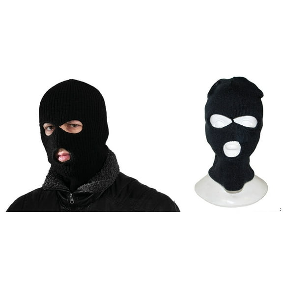 3 Hole Black Ski Mask