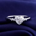 thumbnail image 2 of Cora Jewellery 1.65CT Heart cut 5 stone Moissanite Engagement Ring For Women, 10K White Gold, 2 of 7