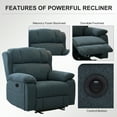 thumbnail image 5 of LVUYOYO Electric Power Recliner Chair, Reclining Chair with Heat and Massage, Position Recliner up to 350 Lbs,2 Cup Holders, USB Ports, 2 Side Pockets,Blue, 5 of 7
