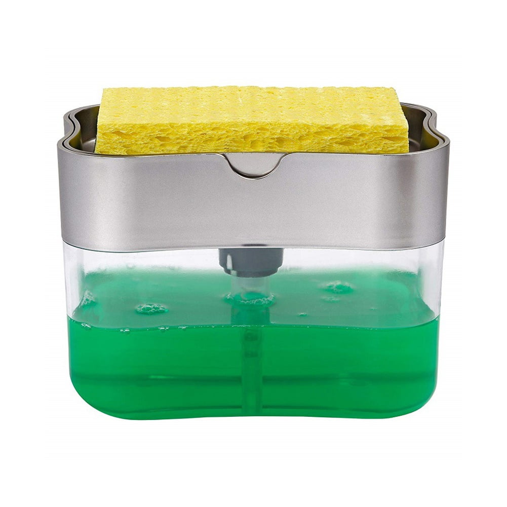 Диспенсер кухонный Soap Pump. Контейнер для губки для мытья посуды. Емкость для жидкости для мытья посуды. Губка с дозатором для мытья посуды. Емкость для мытья посуды
