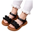 thumbnail image 6 of Tigivemen Toddler Girls Dress Sandals Summer Water Shoes for Kids Flowy Open Toe Sandal with Soft Sole Non Slip Black Size 12.5, 6 of 6