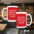 thumbnail image 2 of ThisWear 80th Birthday Gifts for All Making America Great Since 1946 Funny Birthday Coffee Mug 15oz Ceramic Coffee Mug with Handle Red, 2 of 8