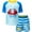 Blue, variant on Blue's Clues & You! Infant Baby Boys Rash Guard and Swim Trunks Outfit Set Infant to Toddler