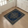 thumbnail image 3 of ODIKA 3'x5' Washable Accent Rug Personalized Round Symmetrical Exact Flannel for Bedside, Nursery Room, Pet Friendly & Non-Shedding, 3 of 7