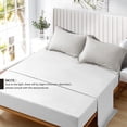 thumbnail image 3 of 800 Thread Count Egyptian Cotton 2-Piece Pillow Sham Set with Flanged Border, Standard Size (20" x 26") Silver Grey Solid, 3 of 4