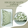 thumbnail image 4 of Fabdivine Farmhouse "Thick Cotton White" Cushion Case Decor for Home, Accent Pillow for Living Room, Bed, Couch, Sofa, "Green", 22"X22", 4 of 5