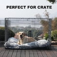 thumbnail image 3 of Waterproof Kennel Pad - Plush Dog Bed, XXL Crate Bed 47"x29", Washable Dark Grey Faux Fur Cover, 3 of 6