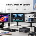thumbnail image 5 of Kinupute Mini PC i9, Desktop Computer Core i9-9880H 8 cores, Win-11 Pro(TPM2.0), 16GB DDR4, 256GB NVME SSD, DP/HDMI/Type-C Port, 4K Triple Display, Dual 2.5G LAN, WiFi 6E/BT5.3, 4G Module Slot, VESA, 5 of 22