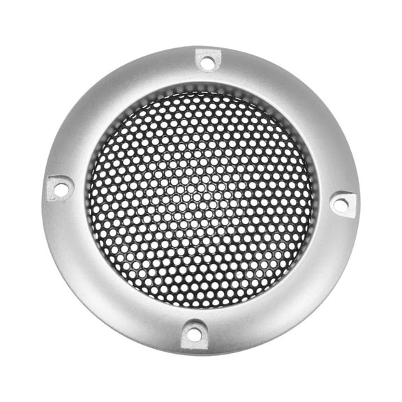 2" Speaker Grille Cover Mesh Trim Round Subwoofer Grille Silver Tone Car Auto Stereo Accessories