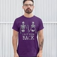 thumbnail image 3 of Tee Hunt I Got Your Back T-Shirt Happy Halloween Spooky Skeletons Men's Tee, Purple, Medium, 3 of 5