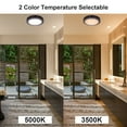 thumbnail image 3 of Akicon Ultra Quiet Bathroom Exhaust Fan with LED Light 80CFM 2.0 Sones Round Bathroom Ventilation Fan with Frosted Glass Cover Oil Rubbed Bronze, 3 of 5