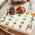 thumbnail image 3 of Japanese Series Placemats Set of 12, Cartoon Fans Birds Tumbler Floral Beige Non-Slip Place Mats Washable Table Mats for Kitchen Dining Table Decorations Indoor/Outdoor, 3 of 9