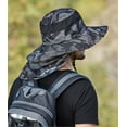 thumbnail image 6 of Sun Hats for Men, Adjustable Camouflage Camping Hat with Face Cover/Neck Flap, Sun-Proof Quick-Drying Mesh, Summer Adjustable Folding Packable Baseball Cap, Khaki, 6 of 7