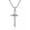 Silver, variant on Creative Sword Cross Pendant Stainless Steel Necklace Rolo Chain For Mens Women-Silver