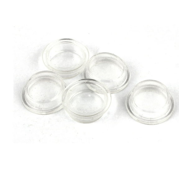 5 Pcs Clear Silicone Waterproof Rocker Switch Protect Cover Round Caps
