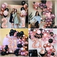 thumbnail image 3 of YANSION 21st Rose Gold and Black Birthday Decorations for Girls Women with Happy Birthday Banner，Rose Gold Black Balloons Garland Arch Kit, 21st Foil Balloon Party Supplies, 3 of 7