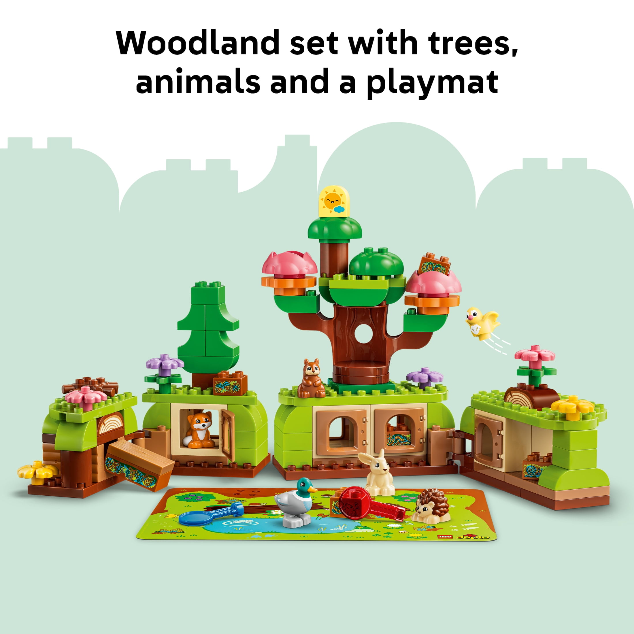LEGO DUPLO Discovery Forest with Wild Animals - Educational Building Toy for Toddlers, Ages 3+ - Learning Toy for Boys & Girls - Gift for Birthdays - 10480