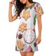 thumbnail image 2 of Easygdp Christmas Gingerbread Cookies Camisón de manga corta para mujer, informal, estampado, 2 of 6