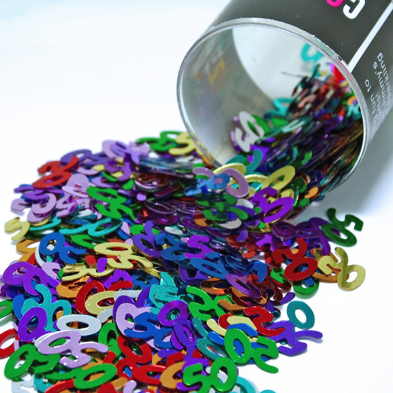 Confetti Number 50 MultiColors Half Pound (8 oz) CCL7505 Walmart