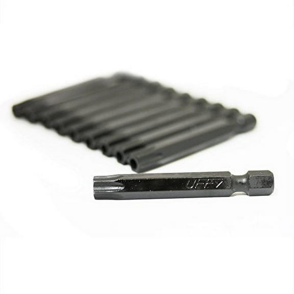 UFFY - 2" Torx 40 (T40) / Star Tamper Proof Security Power Impact Bit 10 pack 1/4 Hex