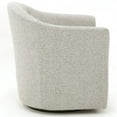 thumbnail image 3 of Fox Hill Trading Marissa Traditional Fabric Tufted Swivel Chair in Heather Gray, 3 of 5