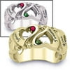 Personalized Family Jewelry Endless Heart Ring available in Sterling Silver, Yellow and White Gold