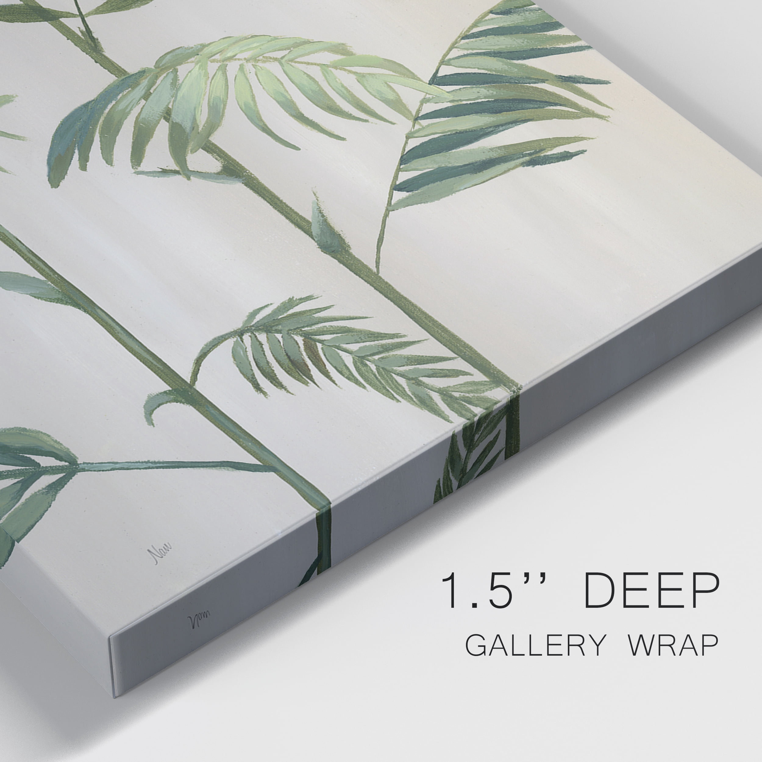Modern Fronds II Premium Gallery Wrapped Canvas - Ready to Hang - Set of 2 - 12 x 18 Each