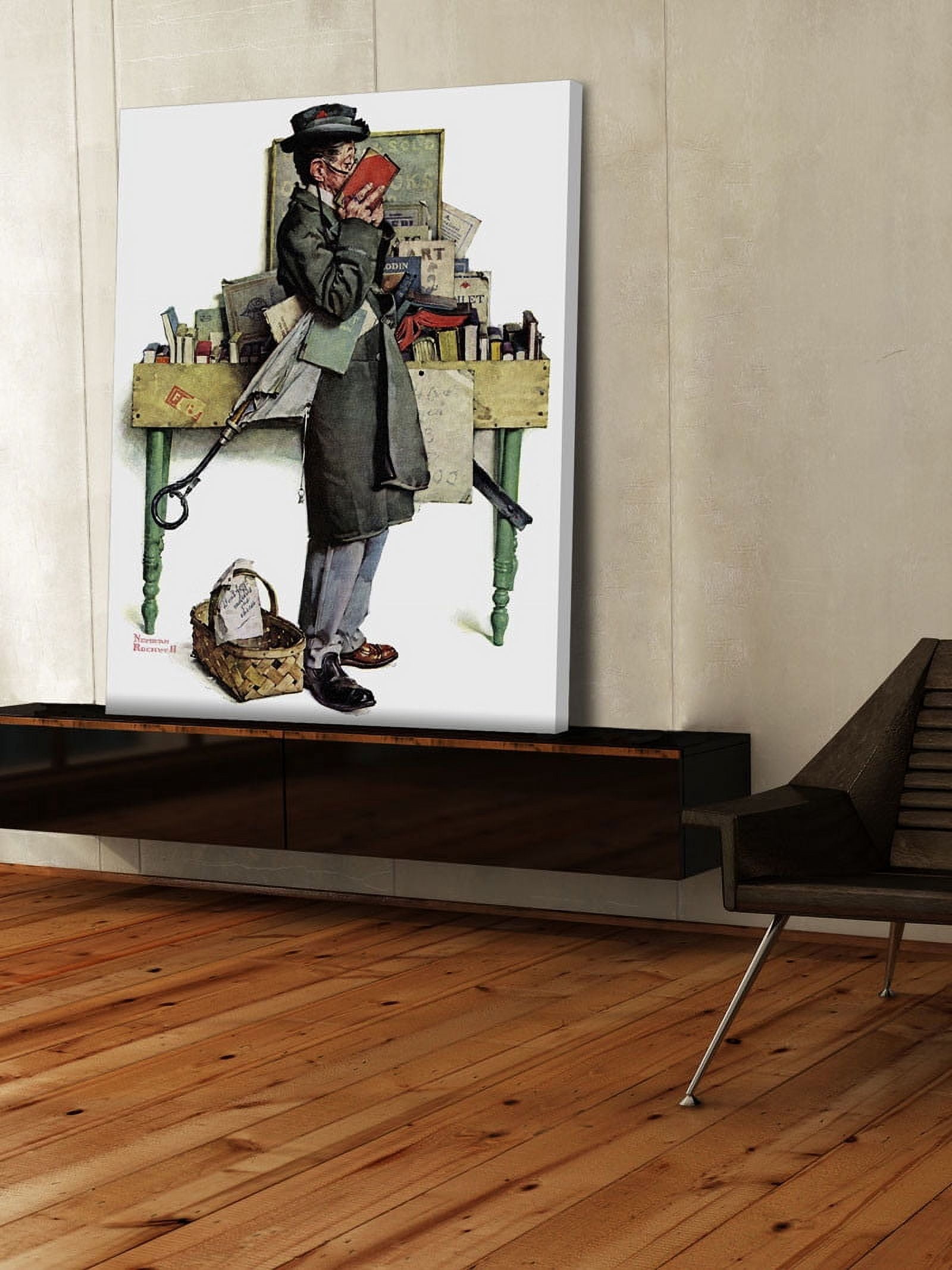 Marmont Hill "Bookworm" by Norman Rockwell Painting Print on Canvas