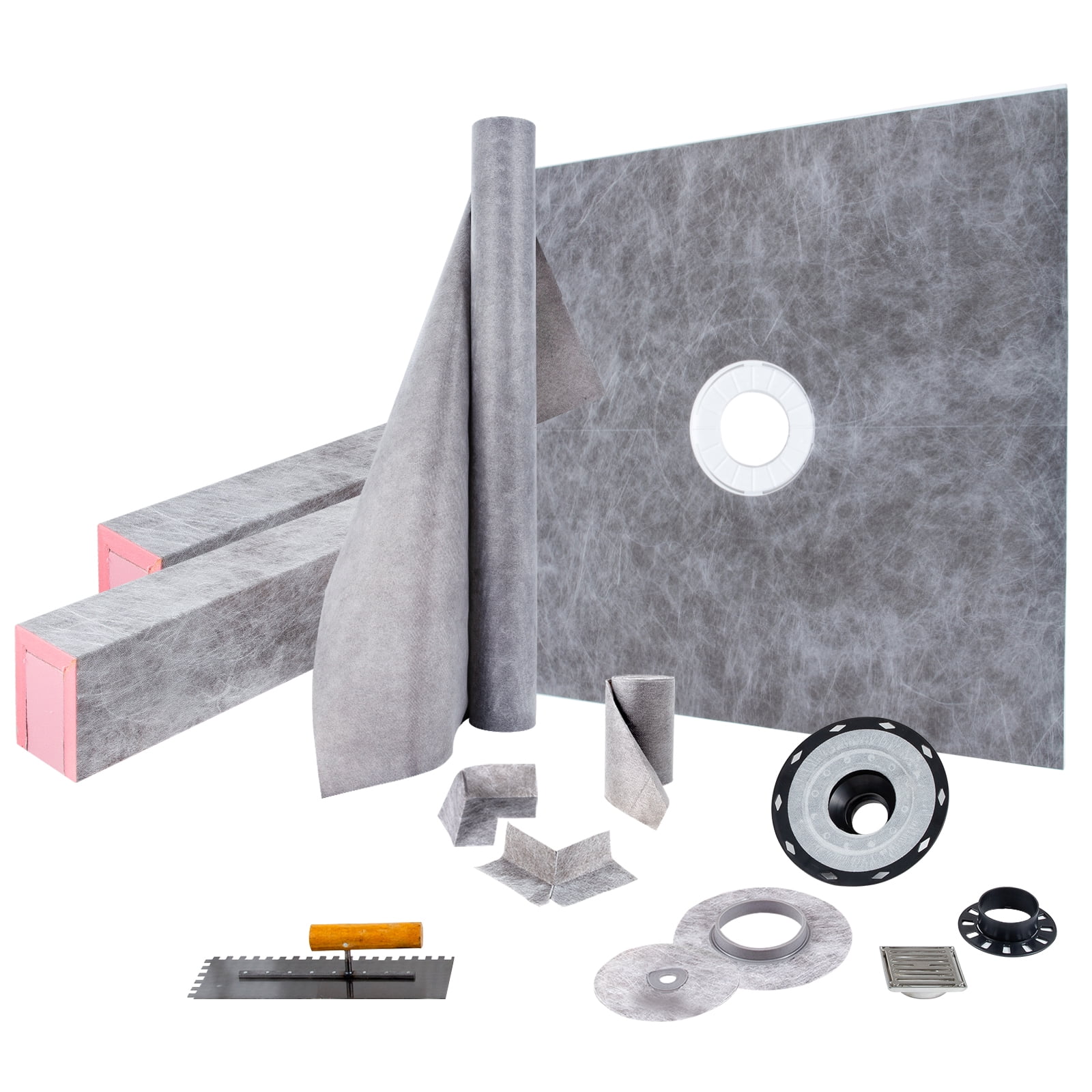 Buy VEVOR Shower Curb Kit, 48x48 Watertight Shower Curb Overlay with 4