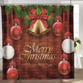 thumbnail image 3 of Christmas Shower Curtain Merry Christmas Decorations Waterproof Fabric Polyester Bathroom Shower Curtain with 12 Hooks 72" x 72", 3 of 7