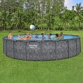 thumbnail image 3 of Bestway APX 365 22'x52" Metal Frame Above Ground Pool w/ Sand Filter Pump, Ladder & Cover, 3 of 10
