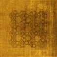 thumbnail image 1 of Ahgly Company Machine Washable Indoor Square Oriental Yellow Traditional Area Rugs, 5' Square, 1 of 4