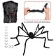 thumbnail image 2 of 50 cm Halloween Decoraciones al aire libre Araña peluda, Araña gigante aterradora Araña gigante falsa Accesorios de araña peluda Decoración de patio de Halloween Decoración de fiesta, Negro brillar Electrónica, 2 of 5