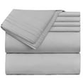 thumbnail image 2 of Nestl Bedding 6 Piece Solid Sheets - 14 Inch - Twin - Light Gray, 2 of 8