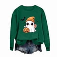 thumbnail image 1 of Ailaofu Womens Halloween Crewneck Sweatshirt Cute Long Sleeve Graphic Pullover Tops Fall Fashion Clothes, 1 of 4
